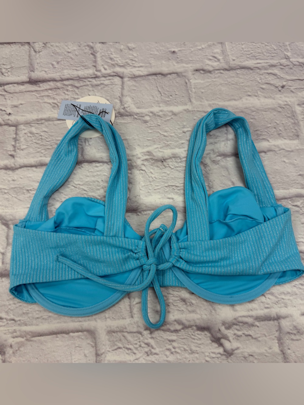 JMP The Label Barcelona Bikini Top in Bluebell Sz L EUC Beach Resort Pool Swim - Picture 12 of 16